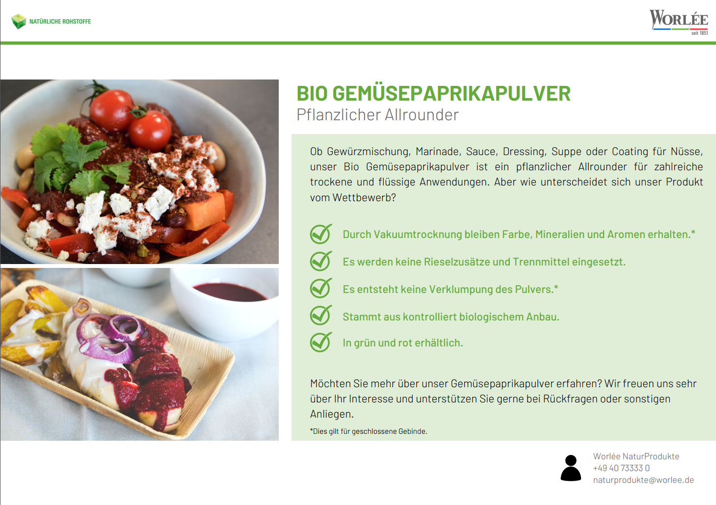 WNP Flyer Bio Gemüsepaprikapulver